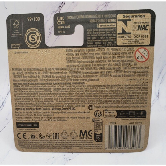 Matchbox Porsche 911 Carrera Cabriolet Red W/ Bronze 10 Spoke Wheels SHORT CARD - Picture 2 of 8